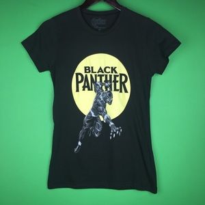 Black Panther Graphic Tee Action Comic Book Cover